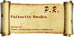 Palkovits Renáta névjegykártya