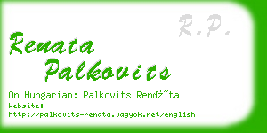 renata palkovits business card